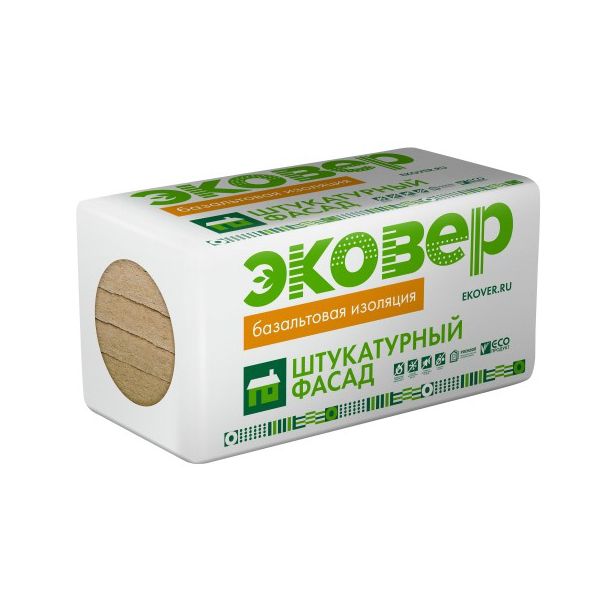 Утеплитель Эковер ЭКОфасад Стандарт 100 базальтовая плита 1000х600х50мм